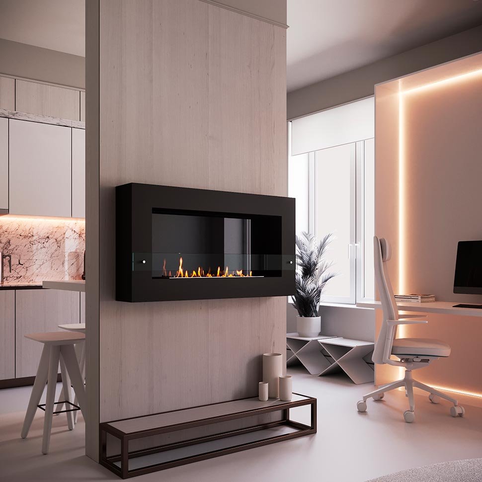 Биокамин SteelHeat WALL GRAND 1200 черный Биокамин SteelHeat WALL GRAND 1200 черный по цене 43 890 руб.