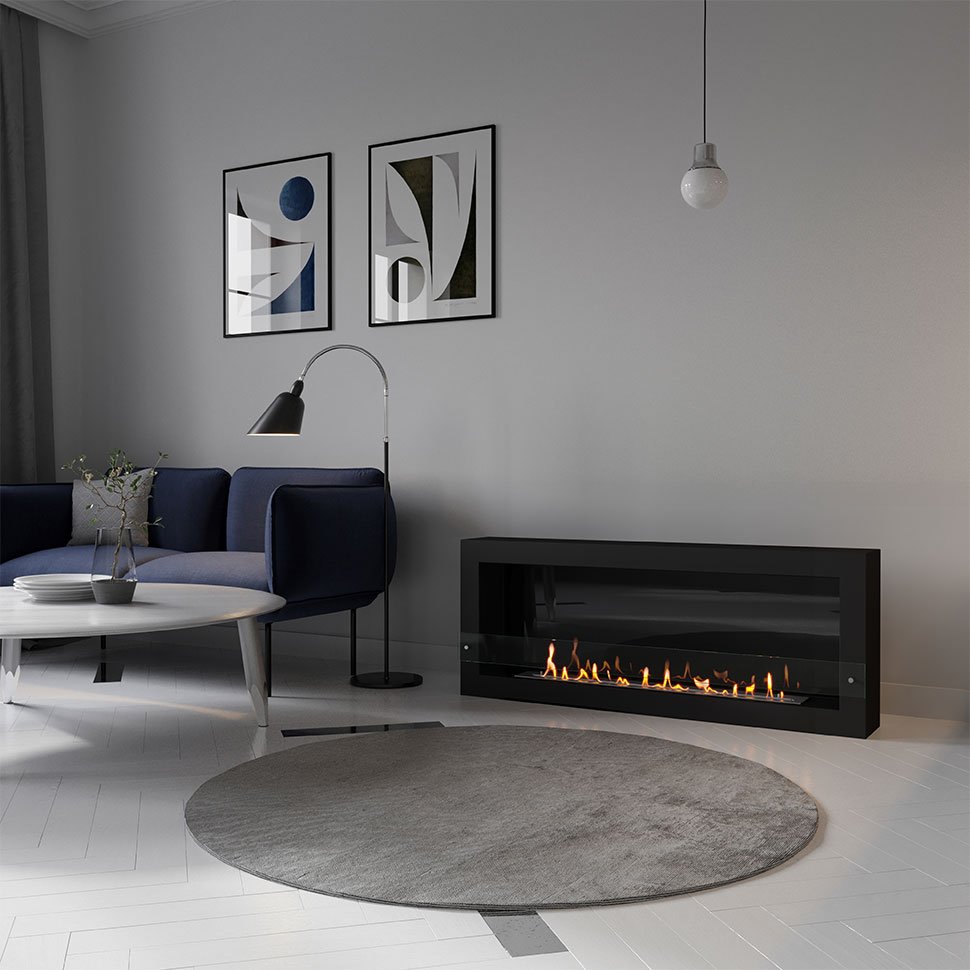 Биокамин SteelHeat WALL ONE 1400 черный, стекло Биокамин SteelHeat WALL ONE 1400 черный, стекло по цене 60 690 руб.