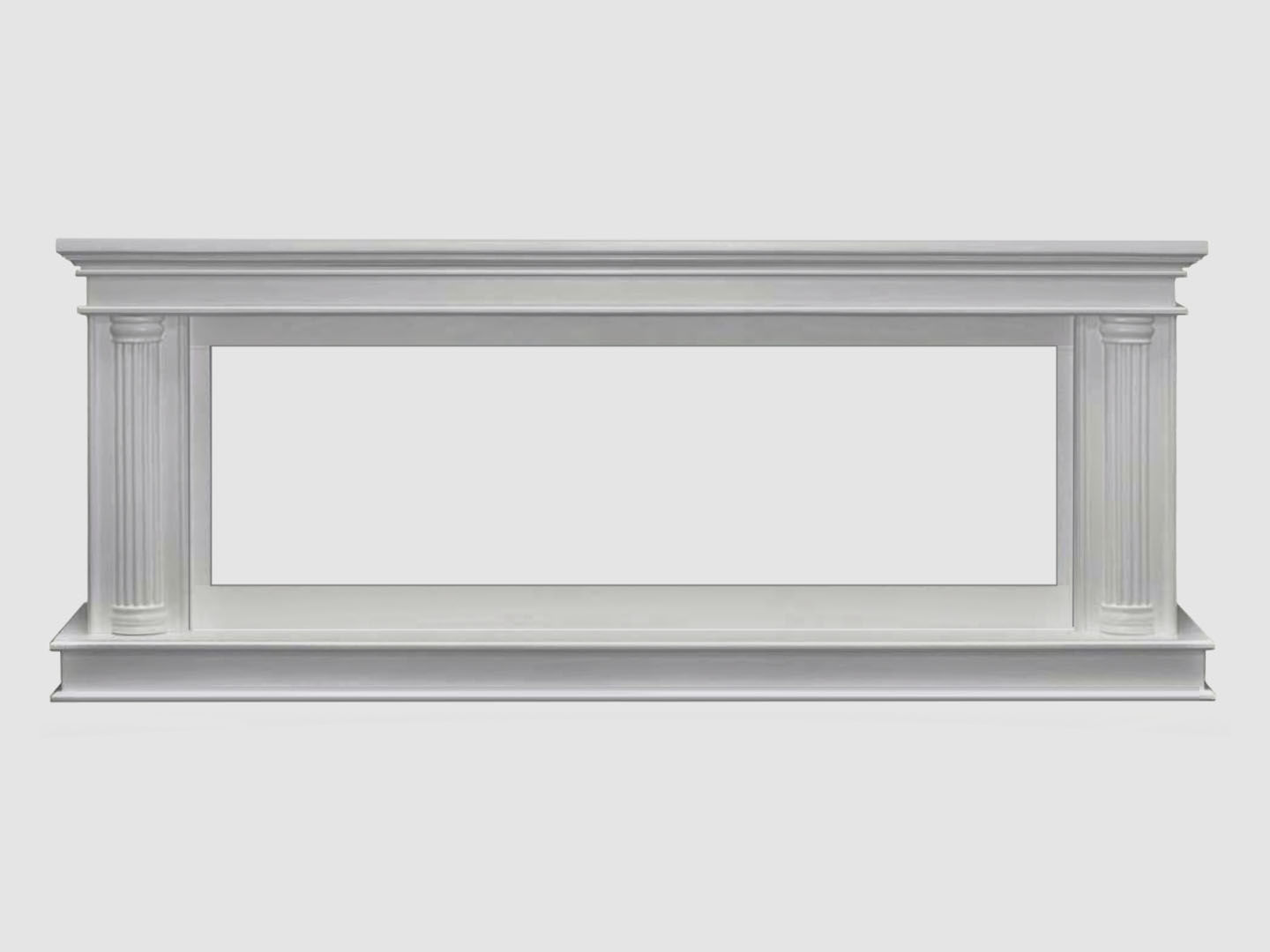 Каминный портал МДФ "ROMA 1980" с биокамином Lux Fire "Фаер Бокс Вега-2" (белый) по цене 104 390 руб.