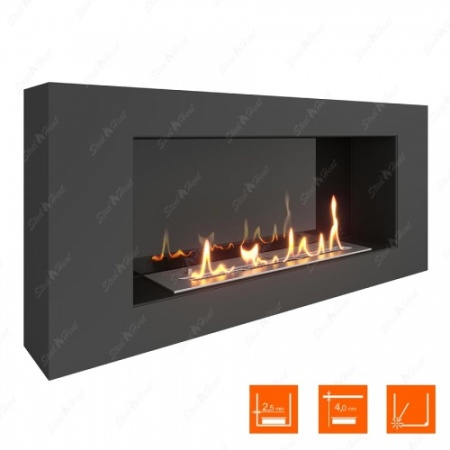 Биокамин SteelHeat WALL 900 стемалит по цене 32 500 руб.