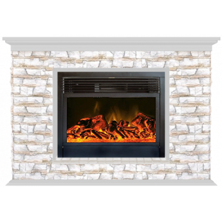 Пафос Алтай 28 (беленый дуб)+Newflame Пафос Алтай 28 (беленый дуб)+Newflame