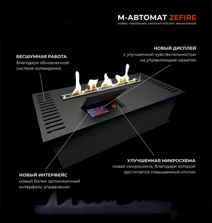 Автоматический биокамин ZeFire M 1000 шлифованный Автоматический биокамин ZeFire M 1000 шлифованный по цене 285 000 руб.