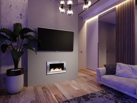 Биокамин "Русский огонь" Хай-тек 650V встраиваемый с защитным стеклом по цене 27 450 руб.