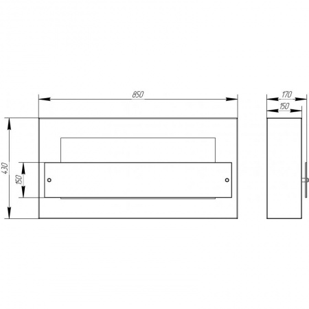 Биокамин Window Fat II Glass grey Биокамин Window Fat II Glass grey по цене 33 100 руб.