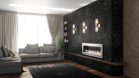 Биокамин "Русский огонь" Стенли 1500V встраиваемый с защитным стеклом по цене 60 500 руб.